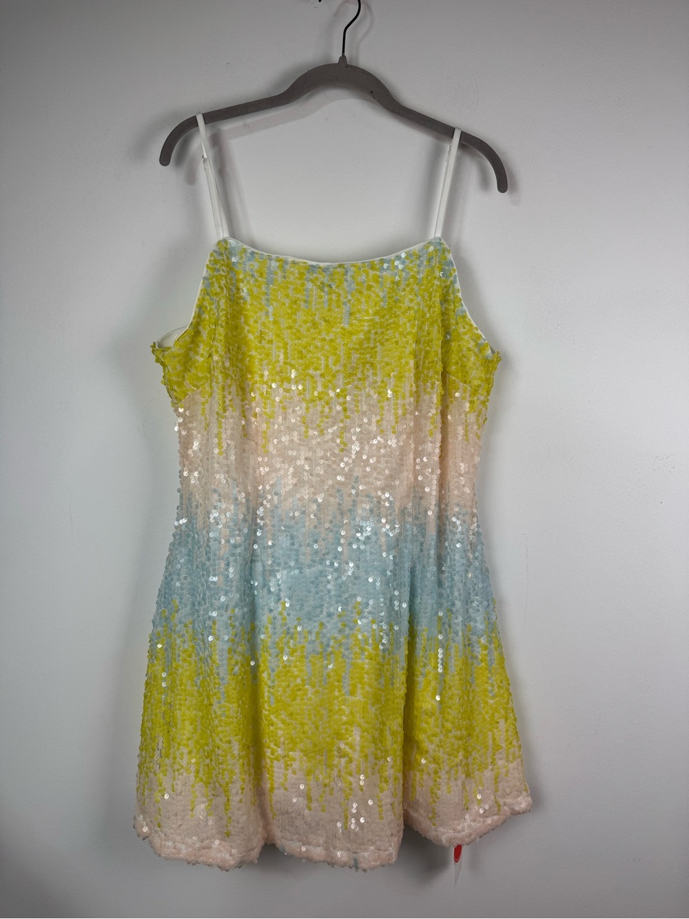NWT Cider Ombré Sequin Pastel Mini Dress, 1XL